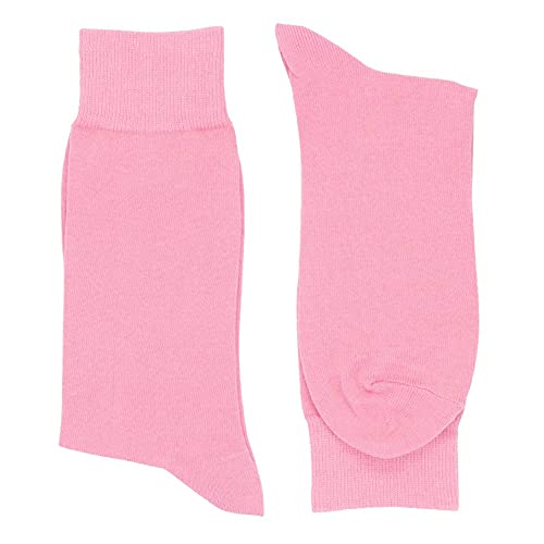 Tiemart Men's Solid Color Socks (Pink) #TOP1
