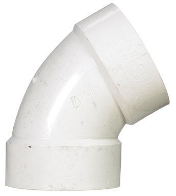Charlotte+Pipe++Schedule+40++4+in.+Hub+++x+4+in.+Dia.+Hub++PVC++Elbow