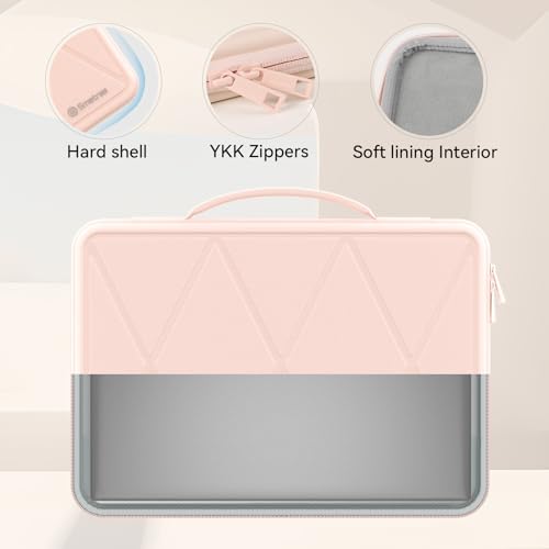 Image of Smatree M34TP Hard Protective 13 inch Laptop Sleeve Case for Apple /HP /DELL | Compatible for Apple MacBook Air Retina /MacBook Pro 2022, HP Chromebook x360, DELL Latitude /XPS, ASUS Zenbook,Pink(X8026TP)