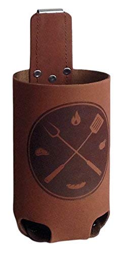 Bierholster Grillmeister 0,5l – Das Original aus echtem Leder – Bier Holster...