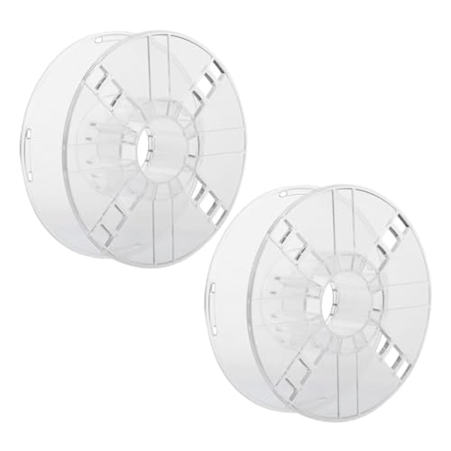 Bobine pour imprimante en plastique transparent : 2 pièces creuses pour stockage de fil