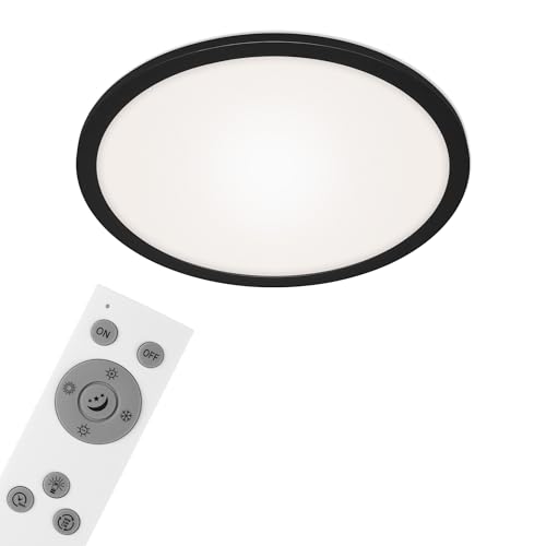 Leuchten - Pannello a LED plafoniera dimmerabile incl. telecomando regolazione della temperatura di colore luce notturna 24 watt 2.200 lumen bianco-nero àò40cm