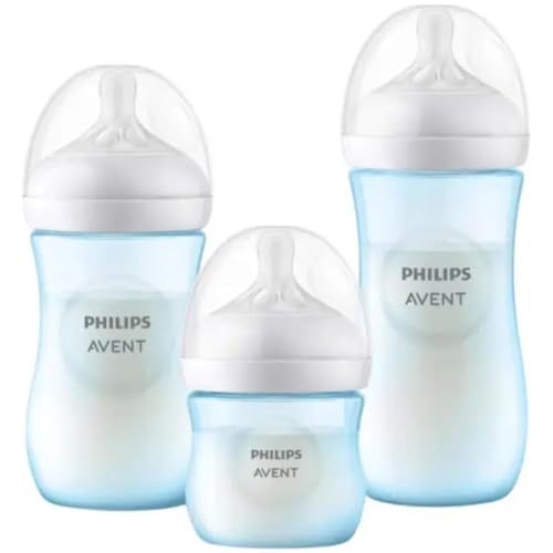 Kit Triplo Mamadeiras Pétala 3.0 Azul (SCD838/29)