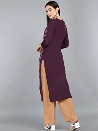 Image of Vaamsi Women Crepe Regular Kurta