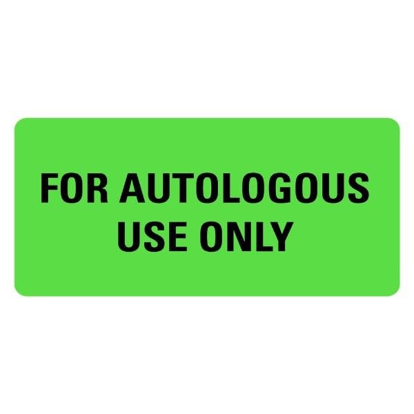 LabelValue | for AUTOLOGOUS USE ONLY Medical Labels LV-MBB17