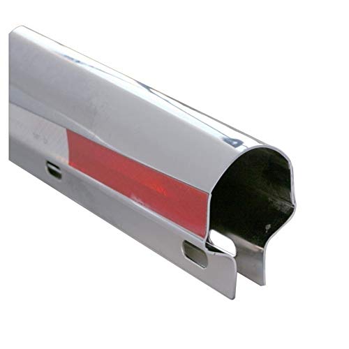 Image of United Pacific 10849 Mud Flap Hanger, 30 inch, Stainless Steel, Heavy Duty, with Reflector, 2.5 inch Bolt Pattern