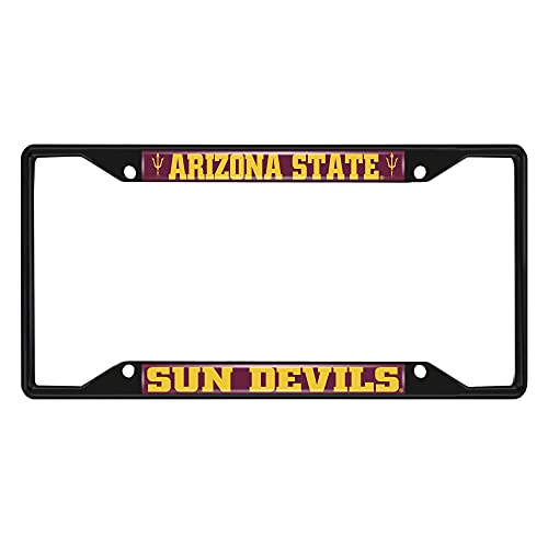FANMATS 31244 Arizona State Sun Devils Metal License Plate Frame Black Finish