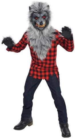 Amscan - Kinderkostüm Werwolf, Shirt, Latexmaske, Handschuhe, Halloween