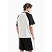 Armani Exchange A｜X Men's Colored Blocked Regular Fit Tee with Stacked AX Logo, Off White/Black