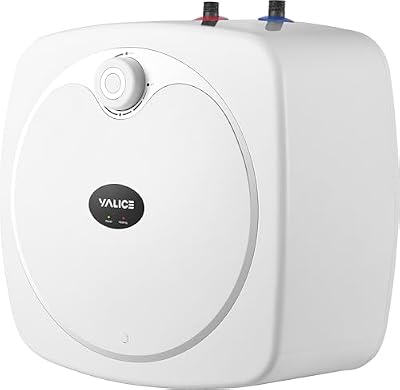 YALICE Electric Tank Water Heater, 2.5 Gallons Under Sink Instant Hot Water Heaters, 1500W, 110-120V, Electric Mini Tank Water Heater Compact Design for RV, Kitchen, Food Truck, Wall or Floor Mounted