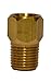 Trico FA-1007 Brass Central Lubrication Straight Adapter, 5/16"-24 Female x 1/8" NPT Male
