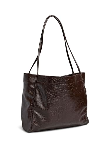 Sac Pcannie Patent Daily Bag PIECES noir verni élégant au quotidien