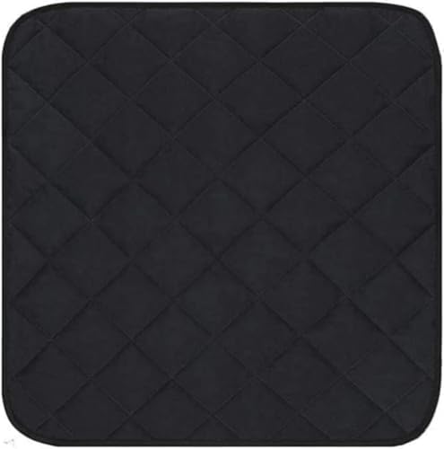 Washable Seat Pad, Absorbent Incontinence Chair Pads, Anti-Slip Reusable Incontinence Protector, Incontinence Pad 2 Pack, Waterproof Seat Protector, for Wheelchair, Sofa, Bed (Black,56*73cm)