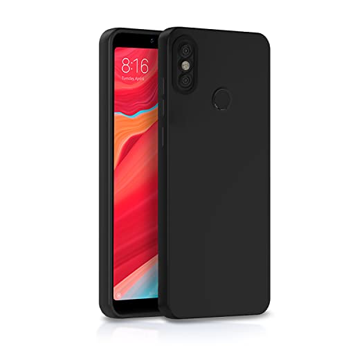 Image of Pikkme Mi Redmi Y2 Back Cover Soft Matte Liquid Silicone TPU | Camera Protection | Shockproof Slim Back Case for Mi Redmi Y2 (Black)