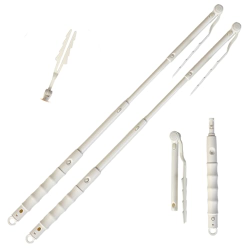 Replacement Handles Compatible with Swiffer Duster Refill, Extended Handle, Adjustable Length Handle (2, White)