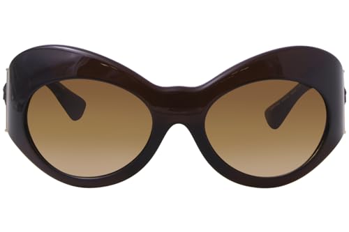 Versace VE 4462 54462L Transparent Brown Plastic Irregular Sunglasses Yellow Gradient Lens2