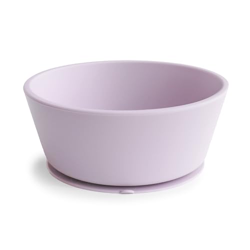 Image of mushie Silicone Suction Bowl | BPA-Free Non-Slip Design (Soft Lilac)
