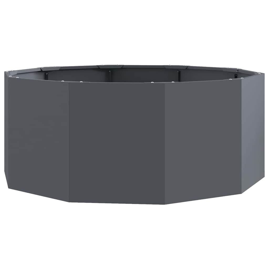 Anillo de árbol de color verde oliva Ø90/120 cm, de acero, 4 piezas, para protección y diseño de jardín, con protección de raíces y estabilidad duradera