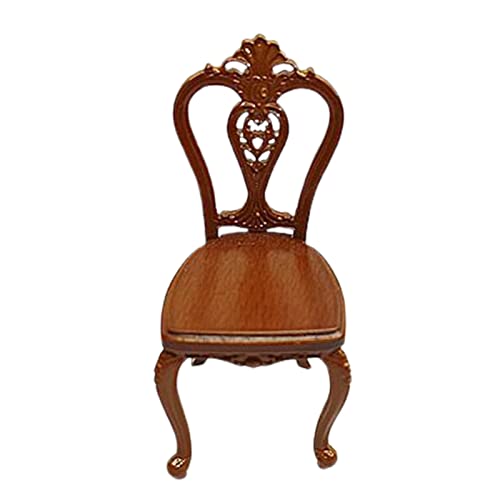 Ohfruit Dollhouse Dining Set Corrosion Accrocheur Réaliste Table de Chaise de Salle à Manger Pratique pour Le ménage B Cover