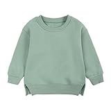 Mud Kingdom Baby Kid Sweatshirt for Boys Autumn Pullover Fashion Plain Green 12-18 Months
