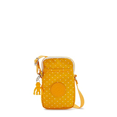 Image of Kipling Tally Printed Crossbody Phone Bag Soft Dot Yellow