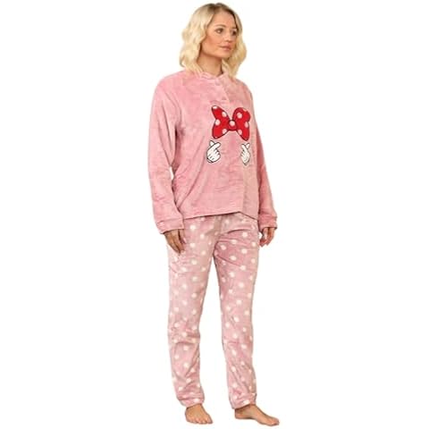 Ladies Bow Glove Fleece Pajama Set Cover