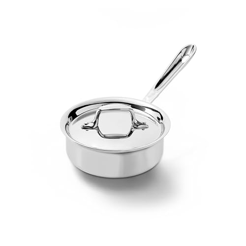 All-Clad D3® Stainless Steel 1 Quart Sauce Pan Covered- Made...