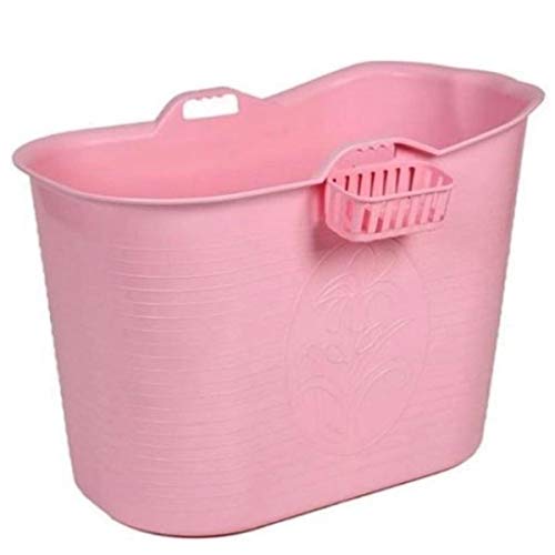 FlinQ Bath Bucket Roze ✓ Zitbad voor Volwassen en Kinderen ✓ Kunststof Mobiele Badkuip Voor Kleine Badkamers en Onder de Douche ✓ XL Uitvoering 200 Liter