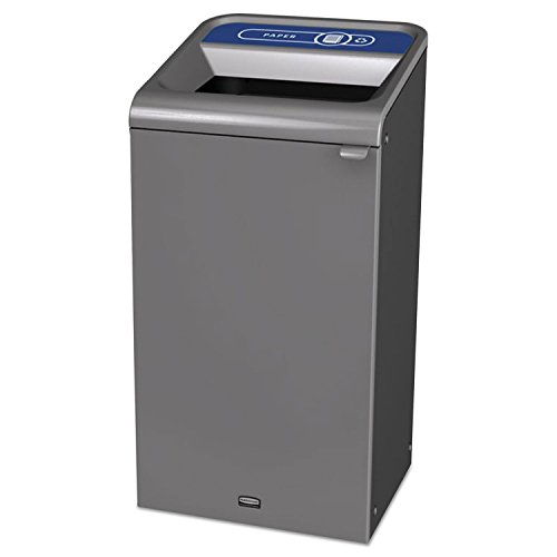 Image of Rubbermaid Commercial Products 1961623 Configure Waste Receptacle Paper Recycling Can, 23 gal, Grey Stenni
