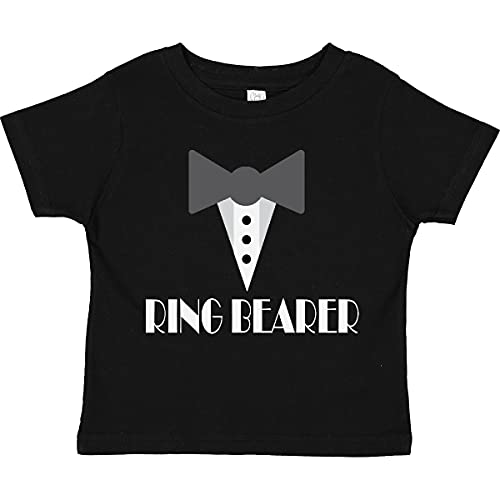 inktastic Ring Bearer Mock Tux Tuxedo Toddler T-Shirt 5-6 0040 Black 223ea