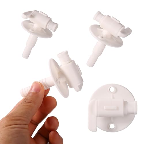 Image of 2 Pcs RV Water Tank Drain Valves(Fit 3 /4 inch or 1 /2 inch Vinyl Tubing), Camper Fresh Water Tank Drain Valve Replacement for Campers Travel Trailers, Part Accessories Compatible With Camco 22223(White)