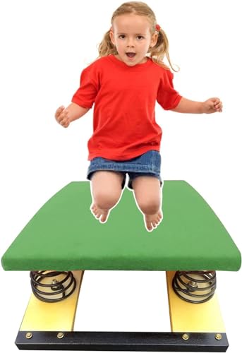 REMYS Junior Gymnastics Springboard for Vault/Kids, Heavy Duty Wood Spring Board, Beginner Children Springboards, Home School Sport Equipment (Color : Green)