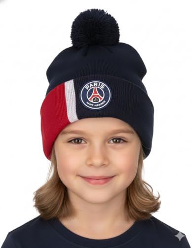 PSG Bonnet Pompon Enfant Collection Officielle Paris Saint Germain