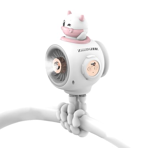 Ventilador de cochecito portátil genérico | Ventilador portátil – Dispositivo multifunción para, asiento de coche, camping y viaje con función de aire acondicionado