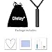 Dletay Urn Necklace for Ashes Stainless Steel Cremation Jewelry for Ashes Memorial Ash Necklace for Men Women