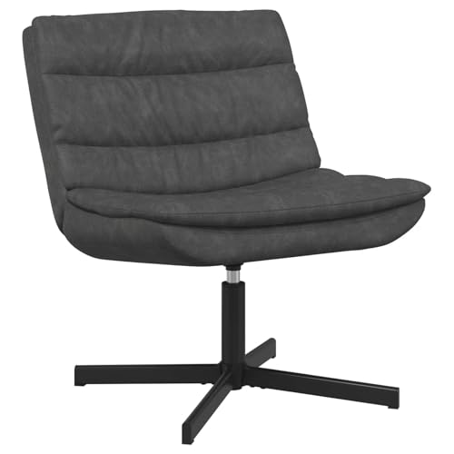 Mokuyary Chaise pivotante Noir 63 x 75 x 76 cm PU Antique Fauteuil de Bureau Chaise Ergonomique pour Chambre, Maison