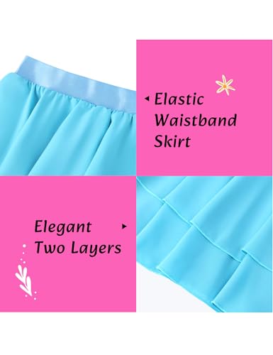 Image of Girls Swimsuit One Piece Bathing Suit Sleeveless Swimwear Matching Skirts for Toddler Kids Swim Surfing