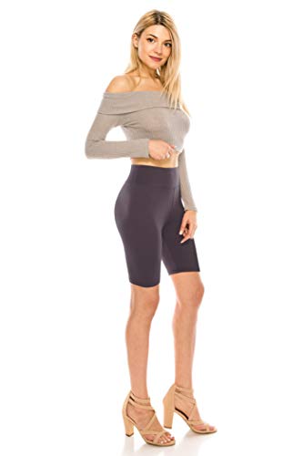 Image of ALWAYS Women's High Waist Bike Shorts - Athletic Workout Tummy Control Stretch Running Yoga Pants