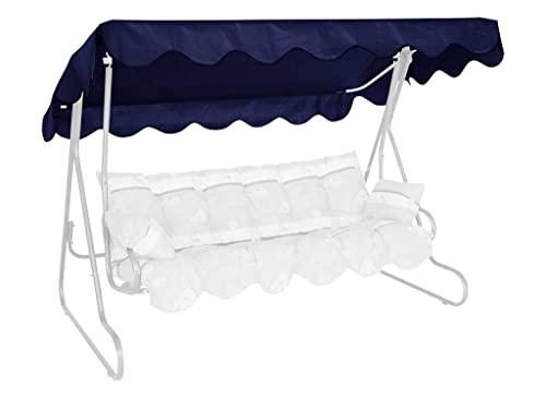 Toit pour balancelle 210 x 145 cm Qualité PE, Couleur bleu - (balancelle non-incluse)