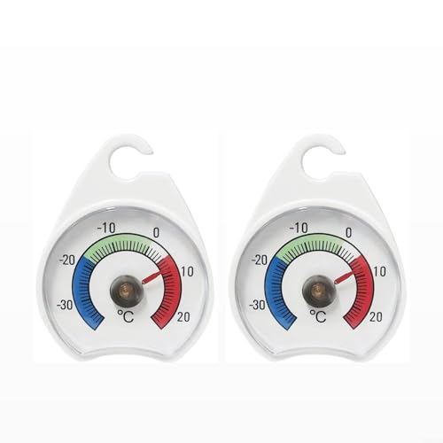 HEIBTENY Termometro per frigorifero o congelatore, quadrante da 54 mm, monitoraggio accurato della temperatura per frigorifero, congelatore e conservazione a freddo, nessuna batteria richiesta a