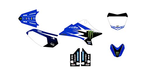 KIT Deco Moto Cross Adaptable Yam TTR 50 DE 2006 à 2023 Replica Bleu