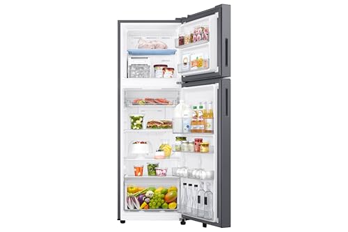 Image of Samsung 256 L, 2 Star, Bespoke AI, Convertible, Digital Inverter Frost Free Double Door Refrigerator (RT80H30U2THL, Silver, Matt Doi Metal, 2026 Model)