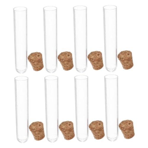 KICHOUSE Plastic Test Tube Set Storage Vials Gumball Candy Container Plastic Sample Tubes