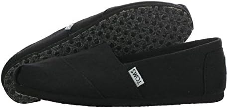 TOMS Women's Classic Alpargata Slip-On Shoe Black On Black Canvas 7 M | Image 1