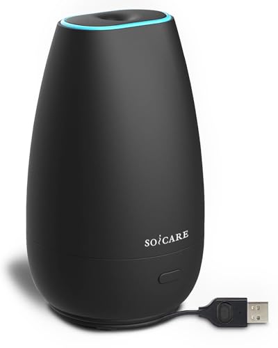 SOICARE Car Diffuser for Essential Oils, Small Portable Car Essential Oil Diffuser with Built-in USB...