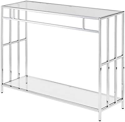 ANASIA HANDICRAFTS Console Table in Mirrored Glass and Chrome Frame 2