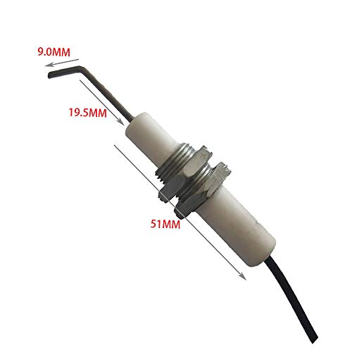 METER STAR Push Button Piezo Igniter Mit Threaded Universal Ceramic Electrode Ignition Spark Plug Wire 0,3 Meter Electronic Device Set von 2