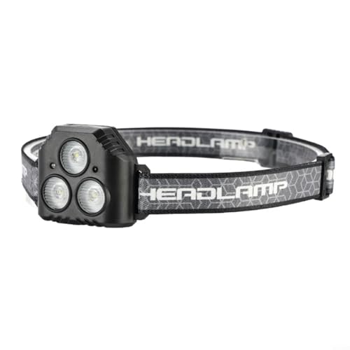 GLFLOW Linterna frontal LED recargable, con sensor de movimiento, control inteligente, 8 modos, impermeable, carga tipo C para camping, senderismo, pesca nocturna (BL-5804C)