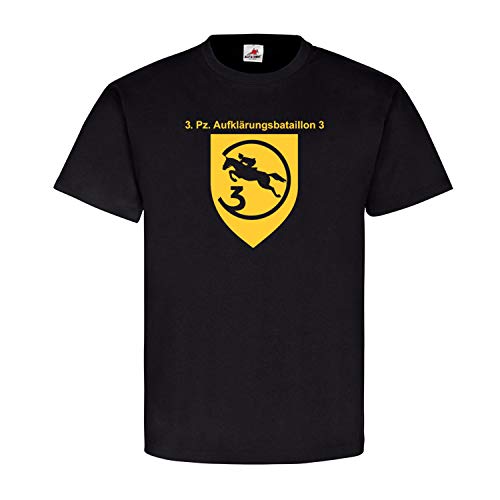 T-shirt militaire 3 Kp-PzaufklBtl Copytec de qualité supérieure en coton Noir Large