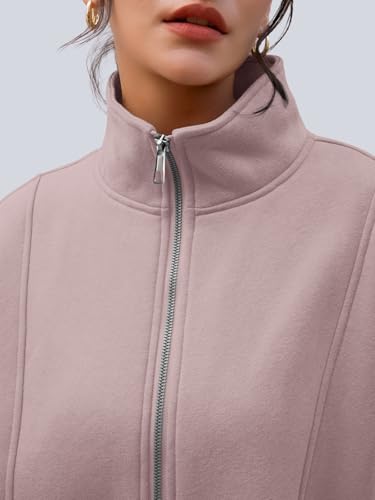 Image of AUTOMET Women's Quarter Zip Oversized Sweatshirt Fleece Mock Neck Pullover